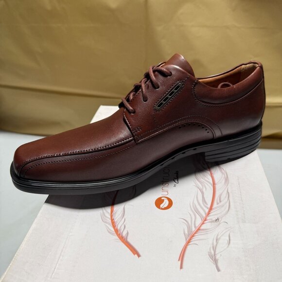 Clark Men's Un Kenneth Way Oxford Brown Size 8 NEW - Picture 4 of 10